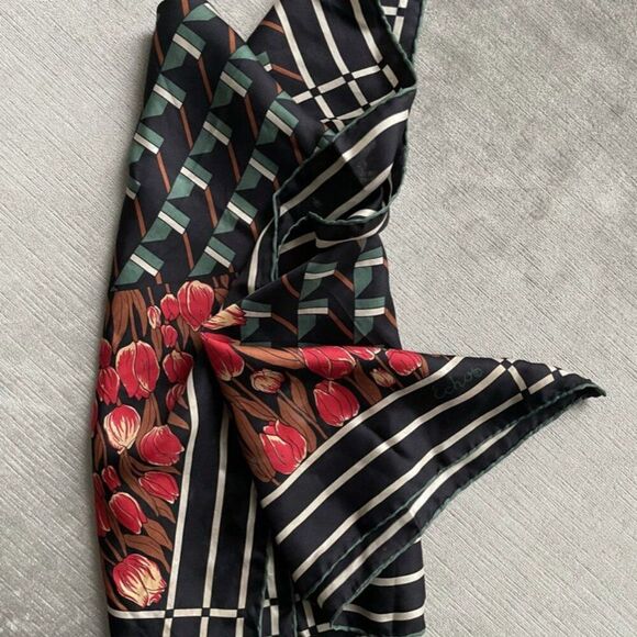 ECHO Vintage Tulip Scarf - 100% Silk - Picture 7 of 7